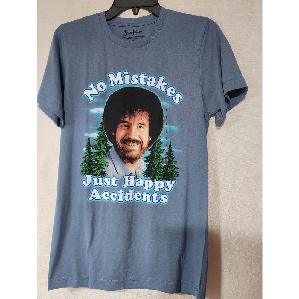 Bob ross ''NO mistakes Just happy accidents'' men's small